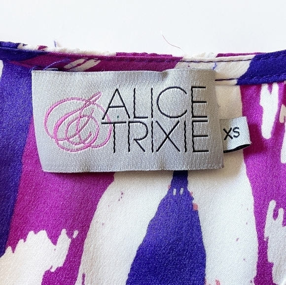 Alice & Trixie silk racerback ruffle blouse XS - Picture 4 of 7